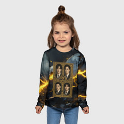 Лонгслив детский Astro в золотой рамке, цвет: 3D-принт — фото 2