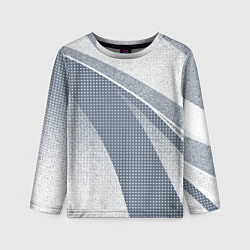 Детский лонгслив Светлый серо-голубой текстурированный с полосой