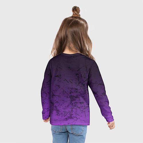 Детский лонгслив Lazarus: Violet Pattern / 3D-принт – фото 6