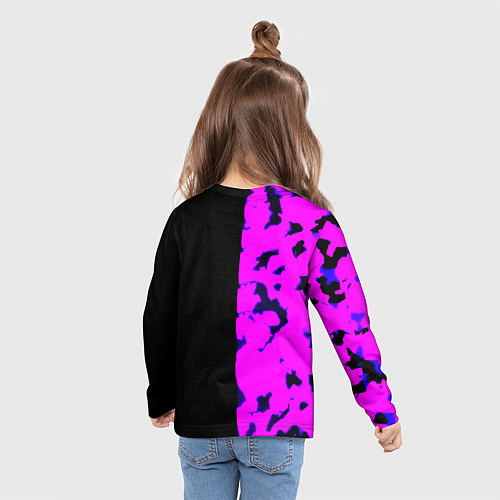 Детский лонгслив Monster energy neon camo / 3D-принт – фото 6