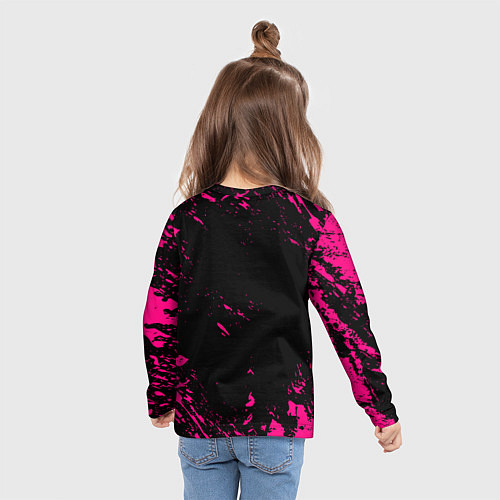 Детский лонгслив Monster energy неоновые краски лого / 3D-принт – фото 6