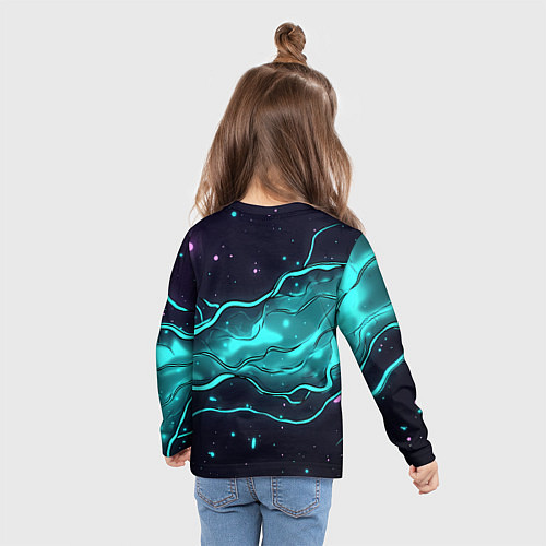 Детский лонгслив Певица Билли Айлиш / 3D-принт – фото 6