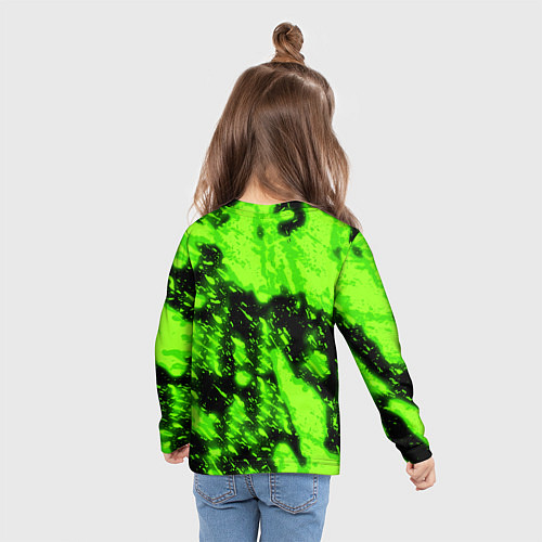 Детский лонгслив Monster energy кислотное лого / 3D-принт – фото 6