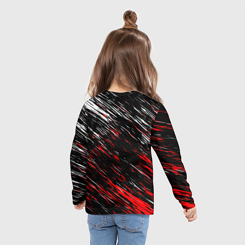 Детский лонгслив Monster energy полосы красок / 3D-принт – фото 6