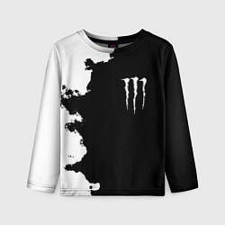 Лонгслив детский Monster energy краски белые, цвет: 3D-принт