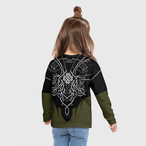 Детский лонгслив Символика белобога - излучающая свет / 3D-принт – фото 6