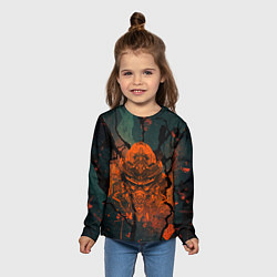 Лонгслив детский Шлем кибернетического самурая, цвет: 3D-принт — фото 2