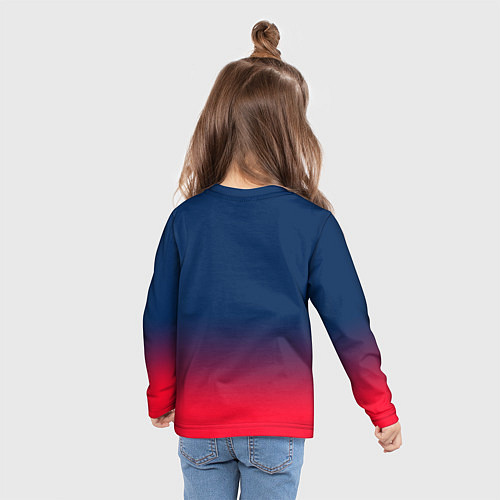 Детский лонгслив Вашингтон Кэпиталз - градиент / 3D-принт – фото 6