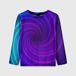 Лонгслив детский Фиолетовая спираль, цвет: 3D-принт