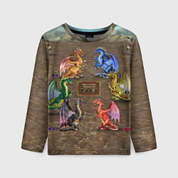 Лонгслив детский HOMM3 Dragons Battle 2, цвет: 3D-принт