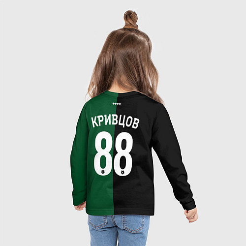 Детский лонгслив Кривцов - ФК Краснодар / 3D-принт – фото 6