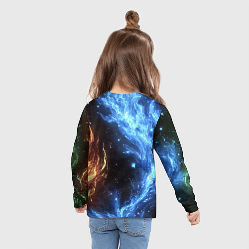 Детский лонгслив Bones депрессивный стиль / 3D-принт – фото 6