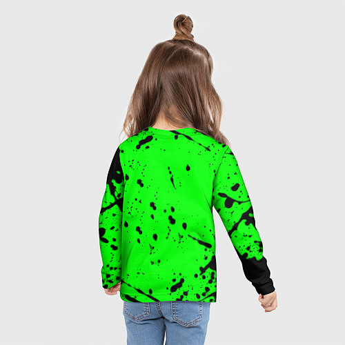 Детский лонгслив Monster energy кислотные брызги / 3D-принт – фото 6