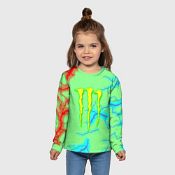 Лонгслив детский Monster energy storm electrix, цвет: 3D-принт — фото 2