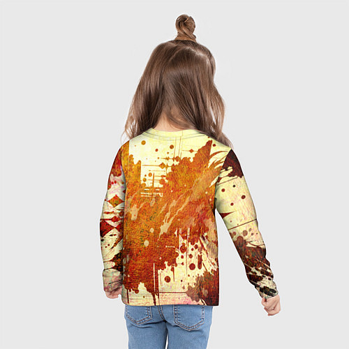 Детский лонгслив Абстракция - sunspot / 3D-принт – фото 6