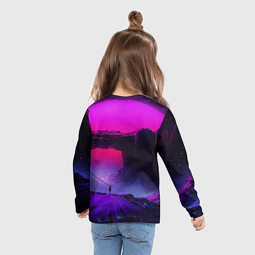 Детский лонгслив A Journey on the planet / 3D-принт – фото 6