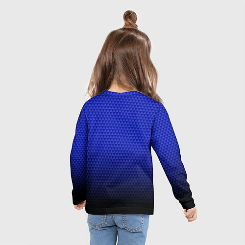 Детский лонгслив Тампа Бэй Лайтнинг - синий градиент / 3D-принт – фото 6