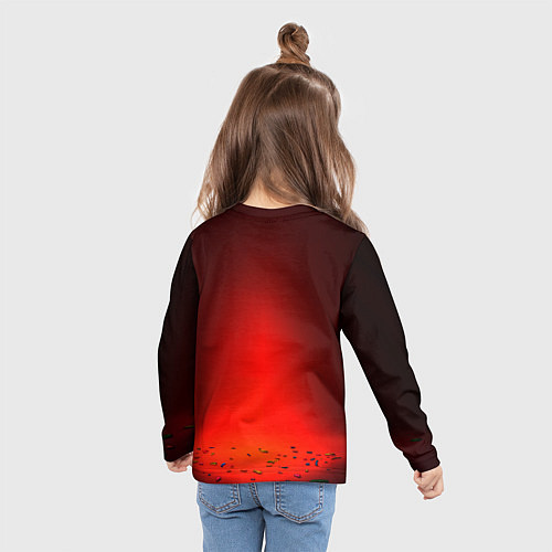 Детский лонгслив Гомер в пончике / 3D-принт – фото 6