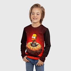 Лонгслив детский Гомер в пончике, цвет: 3D-принт — фото 2
