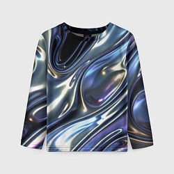 Лонгслив детский Серебро жидкий металл, цвет: 3D-принт