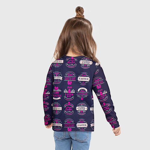 Детский лонгслив Easter pink / 3D-принт – фото 6