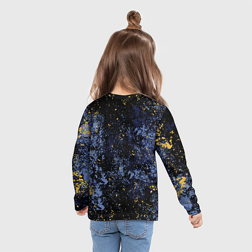 Детский лонгслив Мемфис Гриззлис - цветовой хаос / 3D-принт – фото 6