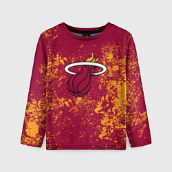 Лонгслив детский Майами Хит - брызги красок, цвет: 3D-принт