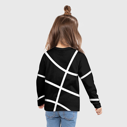 Детский лонгслив Майами Хит - баскетбольный линии / 3D-принт – фото 6