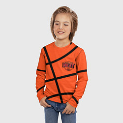 Лонгслив детский Майами Хит - баскетболная разметка, цвет: 3D-принт — фото 2