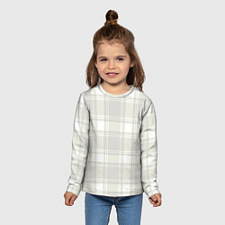 Лонгслив детский Checked white completely, цвет: 3D-принт — фото 2