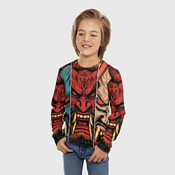 Лонгслив детский Demons Oni - neuroart, цвет: 3D-принт — фото 2