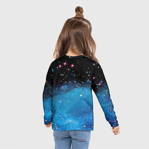 Детский лонгслив Lana Del Rey в оранжевом длинном платье / 3D-принт – фото 6