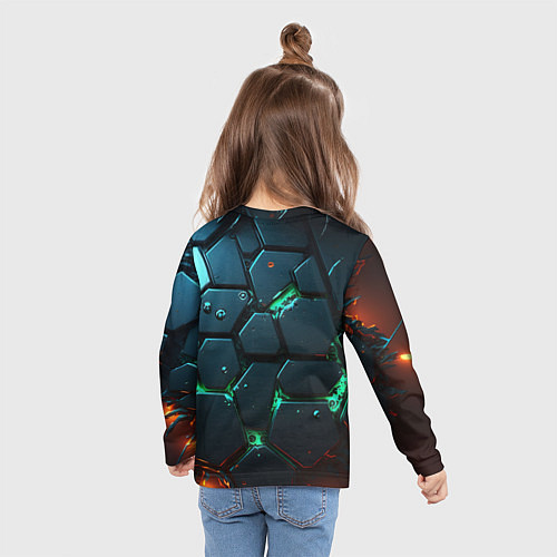 Детский лонгслив Lana Del Rey в стиле киберпанка / 3D-принт – фото 6