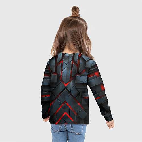 Детский лонгслив Lana Del Rey в греческом стиле на троне / 3D-принт – фото 6