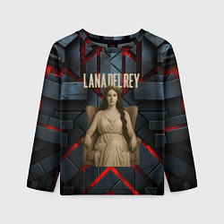 Лонгслив детский Lana Del Rey в греческом стиле на троне, цвет: 3D-принт