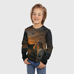 Лонгслив детский Морская флотилия - ВМФ, цвет: 3D-принт — фото 2