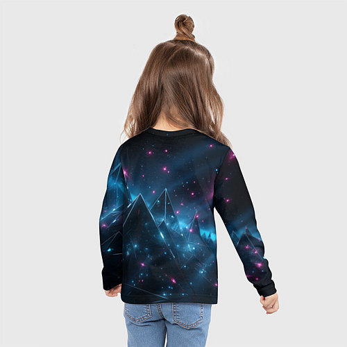 Детский лонгслив Космическая Леди Гага / 3D-принт – фото 6
