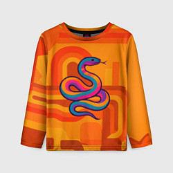 Лонгслив детский Змея в абстракции, цвет: 3D-принт