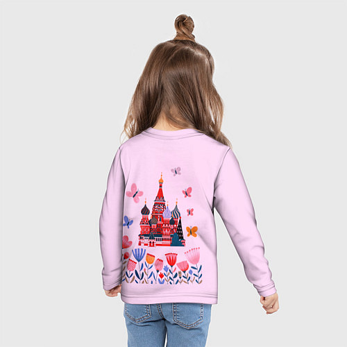 Детский лонгслив Москва - собор / 3D-принт – фото 6