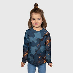 Лонгслив детский Камуфляжные плиты текстура, цвет: 3D-принт — фото 2