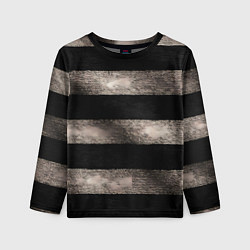 Детский лонгслив Черно-белая тельняшка текстура