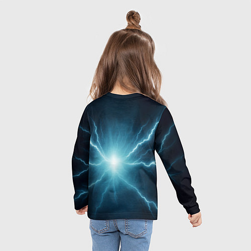Детский лонгслив Электросамурай / 3D-принт – фото 6