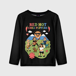 Лонгслив детский Red Hot Chili Peppers, мультяшный стиль, цвет: 3D-принт