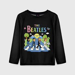 Лонгслив детский The Beatles, мультяшный стиль, цвет: 3D-принт