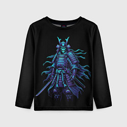 Лонгслив детский Неоновый призрак самурай, цвет: 3D-принт