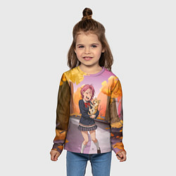 Лонгслив детский Сиратори Айра Дандадан с щенком, цвет: 3D-принт — фото 2