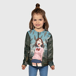 Лонгслив детский Сиратори Айра смеется - Дандадан, цвет: 3D-принт — фото 2