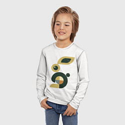 Лонгслив детский Черный кролик в стиле модерн, цвет: 3D-принт — фото 2