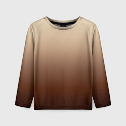 Лонгслив детский Мокко мусс омбре, цвет: 3D-принт