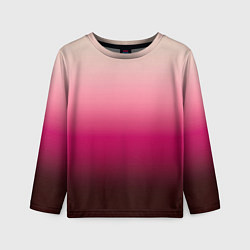 Лонгслив детский Градиент transcendent pink омбре, цвет: 3D-принт